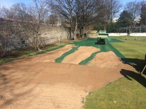 TurfMesh Installation Grange Sports Club - Mesh Covered With Sand