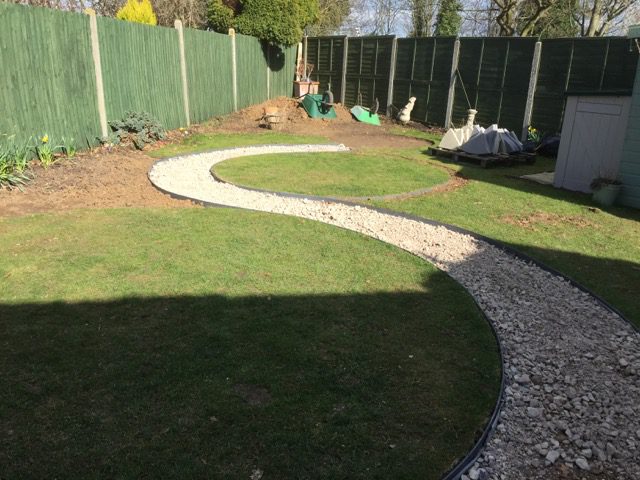 EcoLat Lawn Edging Path Finished