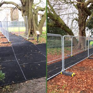 Grass Mats used as a walkway