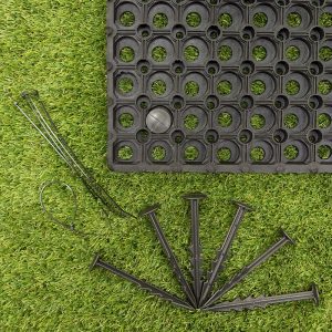 Rubber Grass Mats with pegs and tiles