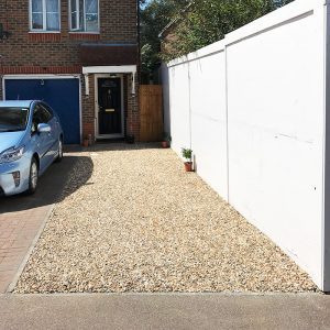 A pan mixer can be used when creating a resin bound gravel driveway