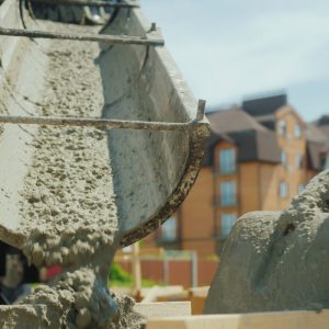 Concrete being offloaded