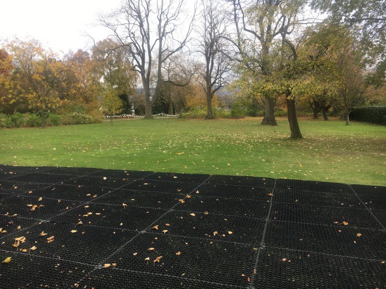 Grass Mats allowed somewhere for visitors to Sheffield's Illuminate The Gardens firework display to stand without impacting the grass below.