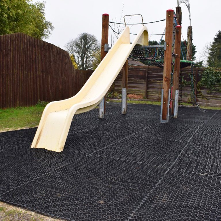 Rubber Grass Mats carry a critical fall height for playground safety.