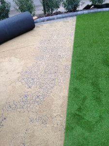 A resin bound pathway can be held into place using X-Grid