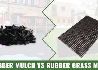 Rubber Mulch vs Rubber Grass Mats - Featured Image