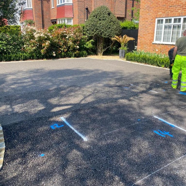 Ocean Grey Resin Bound Gravel Driveway - Installation In Progress