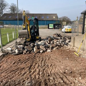 Excavating Concrete Car Park