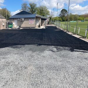 X-Grid Being Filled With Gravel