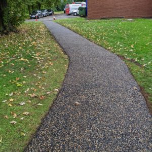 School Pathway Installation using Soft Gravel Gold/Black