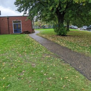 Soft Gravel School Pathway Installation by Greener Places