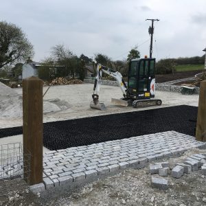 Ground Preparation Complete & X-Grid Being Installed
