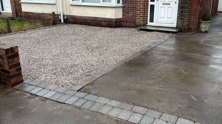 Finished X-Grid Gravel Driveway Extension