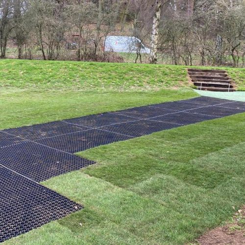 12th Tee - Grass Mats Installed