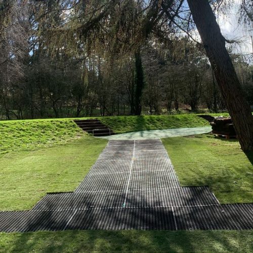 12th Tee - Rubber Grass Mats Installed