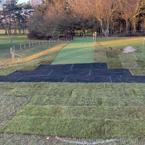 7th Tee - Rubber Grass Mats Installed