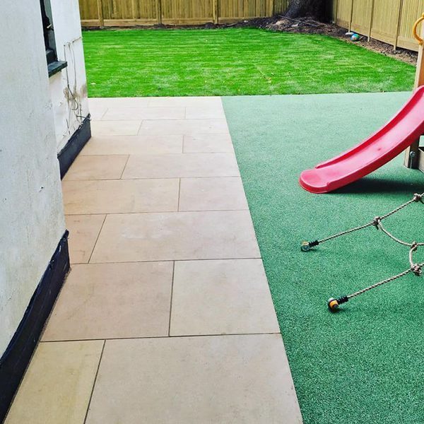 Green Rubber Safety Surface By London Stone Pathway
