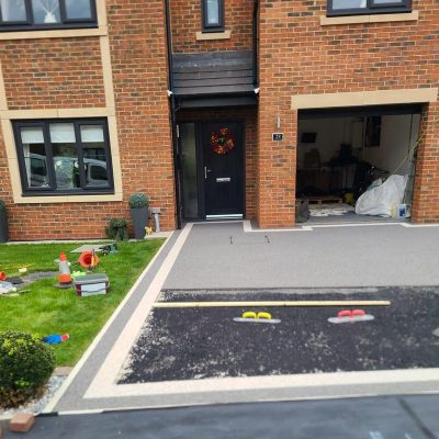 In Progess Resin Bound Driveway Installation