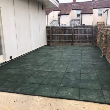 Playground Safety Flooring Being Installed