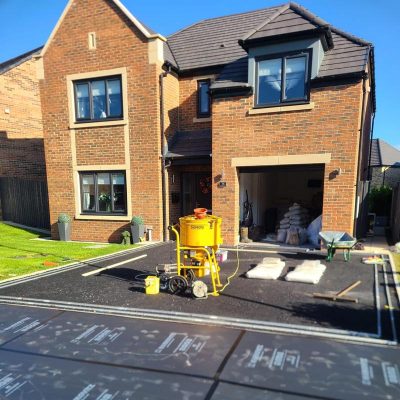 SoRoTo Mixer On Resin Bound Gravel Driveway Installation