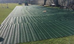 TurfMesh Installation Grange Sports Club - Laying The Mesh