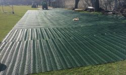 TurfMesh Installation Grange Sports Club - Laying The Mesh