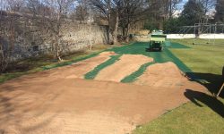 TurfMesh Installation Grange Sports Club - Mesh Covered With Sand