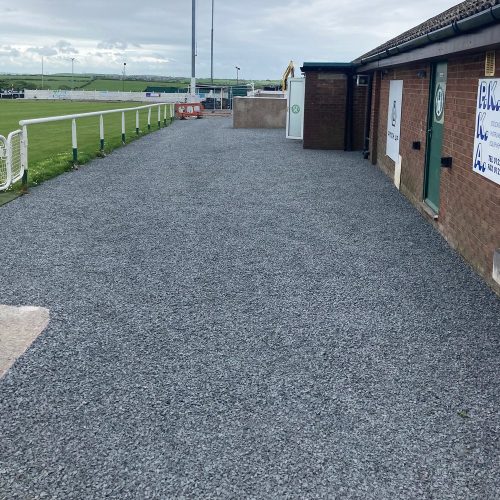 X-Grid Filled With Gravel