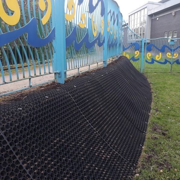 Rubber Grass Mats In Use - Safety
