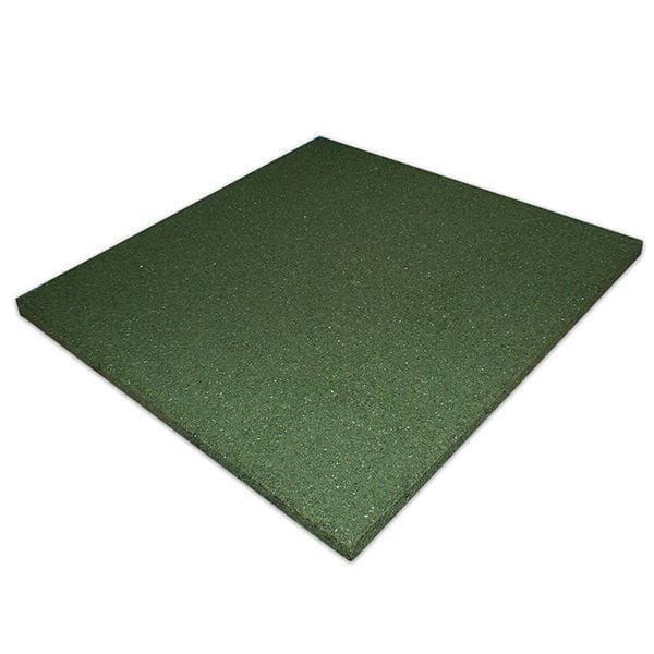 Rubber Play Tiles Non-Interlocking Green Non-Slip Flooring