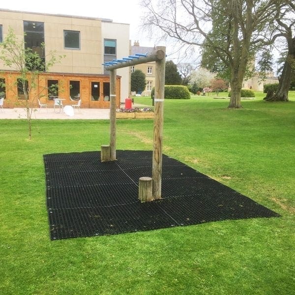 Rubber Grass Mats In Use - School