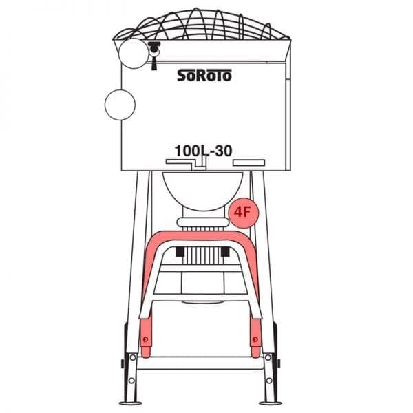 100.004F | Frame, front part (U-shape)