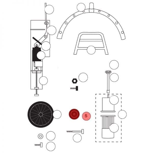 100.005 | Loading Wheel (1pc), 80 mm, excl. Bolt