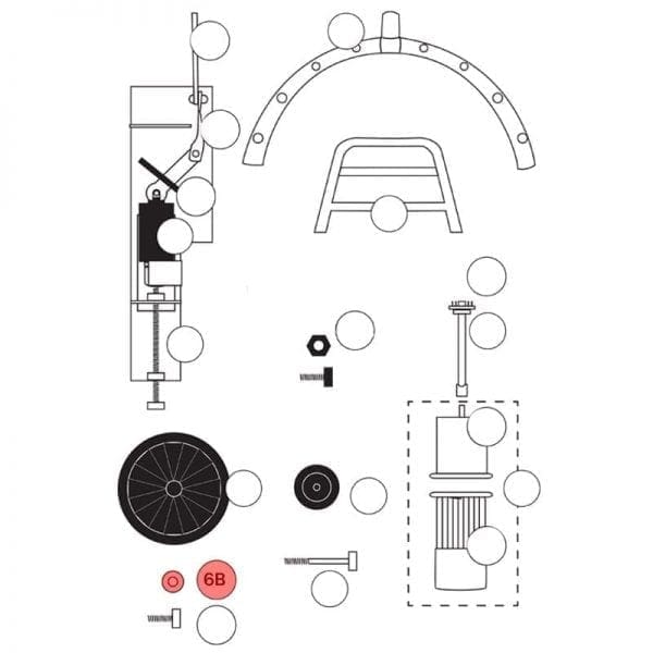 100.006B | Bolt (1pc) for 300 mm  wheel