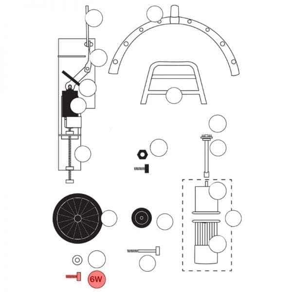 100.006W | Washer (1 pc) for 300 mm wheel