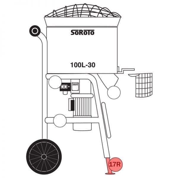 100.017R | Telescopic leg, front - right side