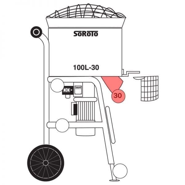 100.030 | Discharge chute (incl. Nuts)