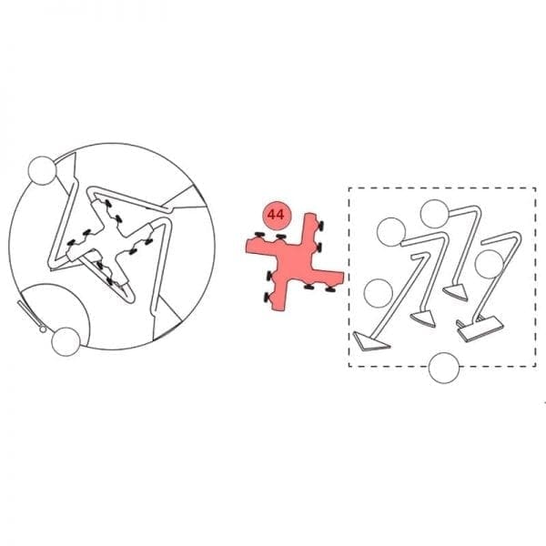100.044 | Cross joint for mixer arms, steel