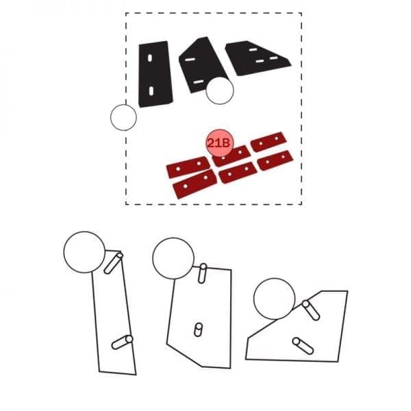 120.021B | Rubber parts (replacement set,cross joint only)