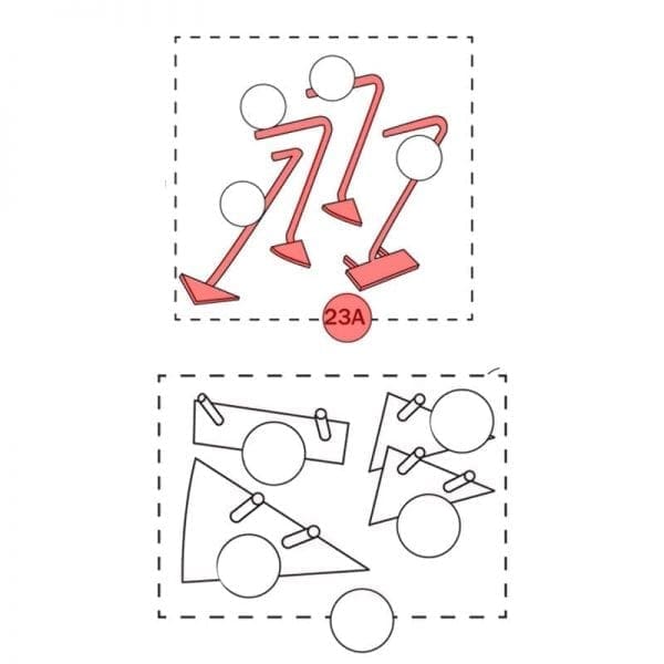 120.023A | Mixer arms, set of 4 pcs., wo/cross joint