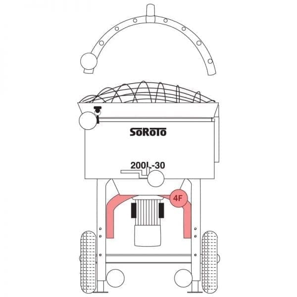 200.004F | Frame, front part (U-shape)