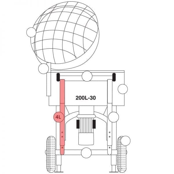 200.004L | Frame, left side part
