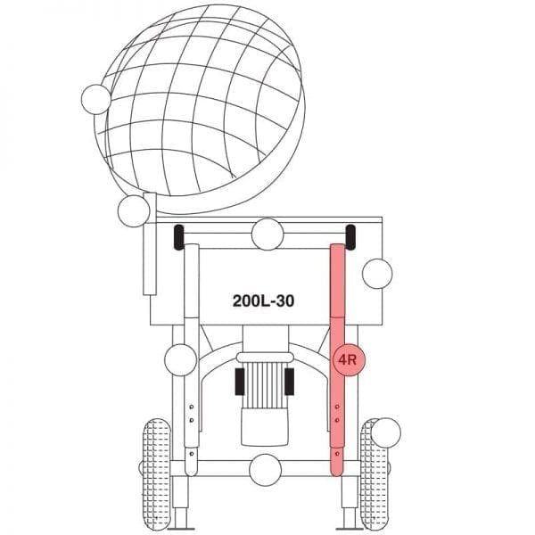 200.004R | Frame, right side part