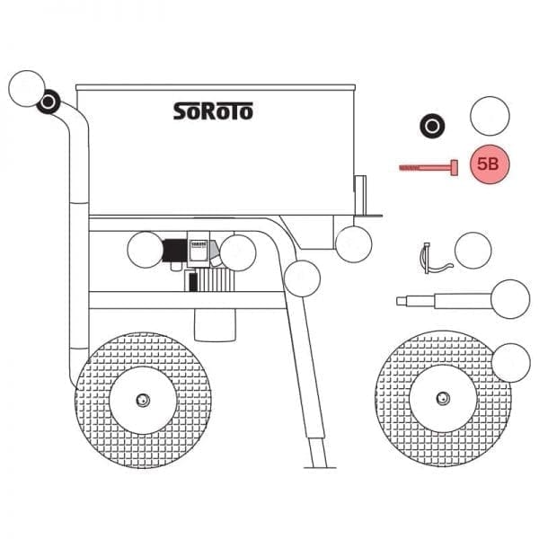 200.005B | Bolt (1pc) for 80 mm loading wheel