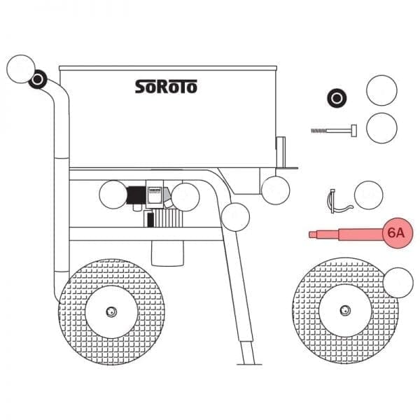 200.006A | Axle (1pc) for 400 mm wheel