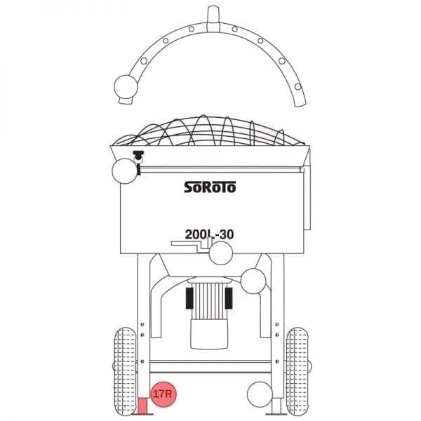 200.017R | Telescopic leg, front - right side