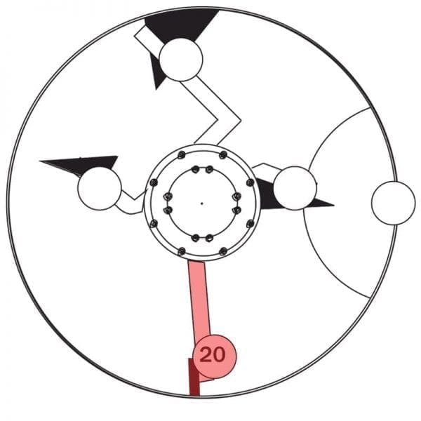 200.020 | Mixer arms w/rubber blade, side