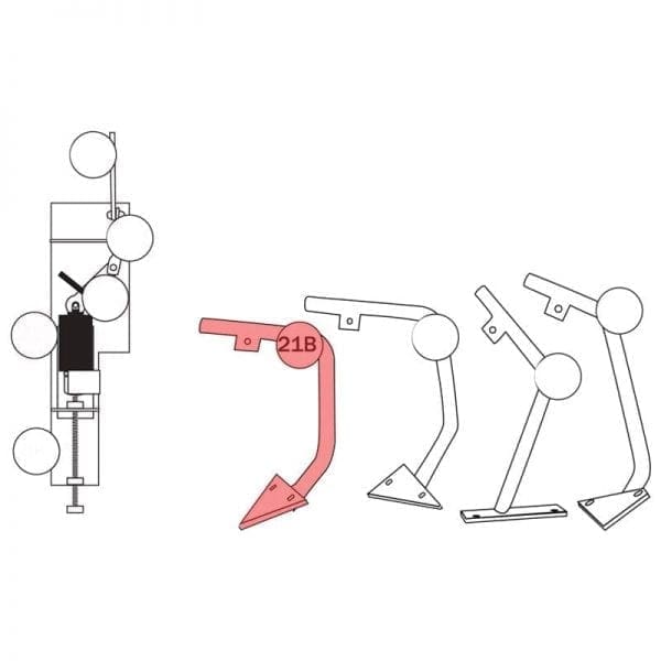200.021B | Mixer arms wo/rubber blade, mid-base