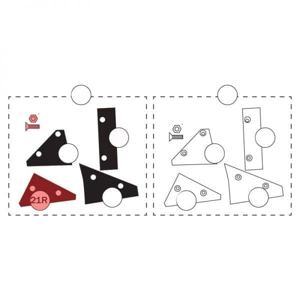 200.021R | Blade, rubber part, mid-base