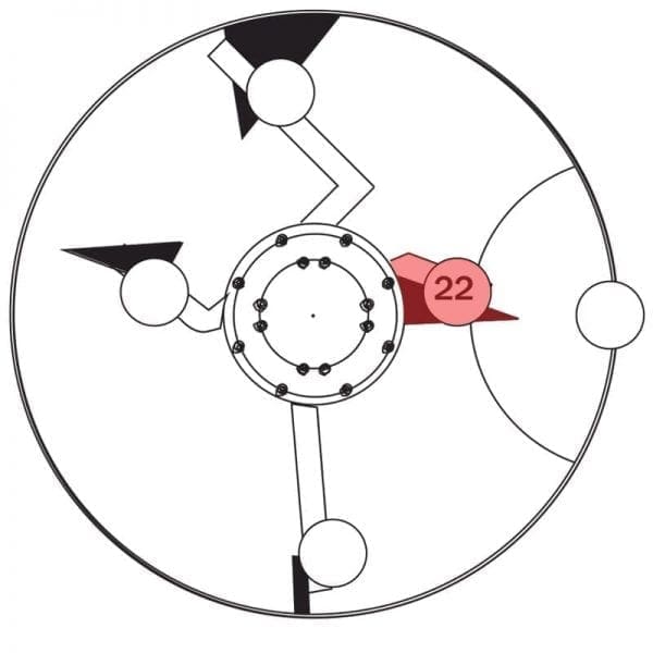200.022 | Mixer arms w/rubber blade, Tower-base